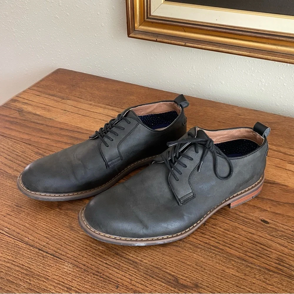 Steve Madden Jessel Oxfords Shoes leather Men Black Dress shoes lace up Sz 8